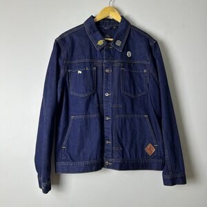 Harley Davidson‎ Blue Cotton Button Front Casual Denim Jacket Women's Size XL